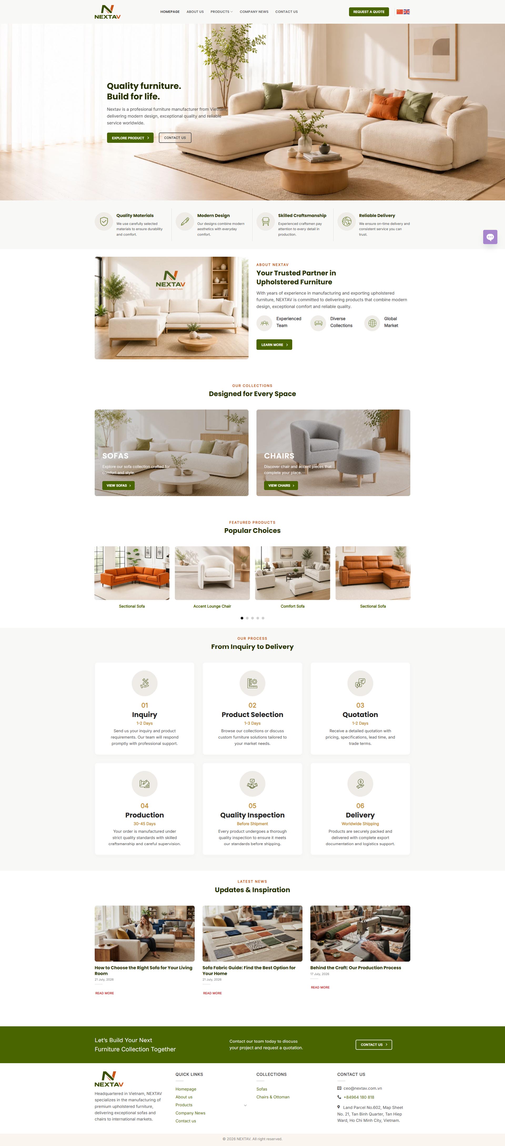 Nextav website project